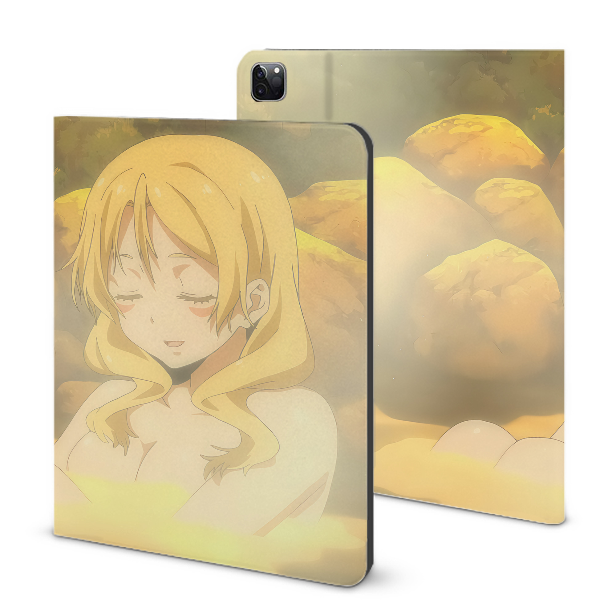 （画像用） 転スラ Regarding Reincarnated to Slime IPad ケース ブック型 PUレザー TPU 耐衝撃 軽量 薄型 ペン収納なし 全面保護 IPad 各モデル対応